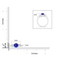 thumbnail image 4 of ANGARA Natural Round Tanzanite & Diamond Three Stone Engagement Ring in 14K White Gold for Women (Size-6mm) | December Birthstone, Anniversary, Jewelry Gift for Women | Natural Tanzanite Ring, 4 of 8