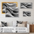thumbnail image 4 of Designart Waves framed wall art, Endless Ripples in White and Black , Abstract Modern Waves Large framed wall art decor, White Modern Gold framed wall art, 32x24 inches Gold Frame, 4 of 5