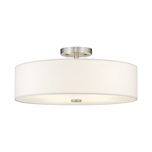 Livex Lighting - Meridian - 4 Light Semi-Flush Mount in Modern Style - 18 Inches