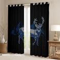 thumbnail image 2 of Homewish Farmhouse Deer Elk Curtains Pack of 2 (42x84 Each) for Men, Rustic Adventure Curtains Blackout, Western Countryside Bedroom Curtains, Black Out Curtains Room Decor, 2 of 6