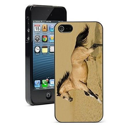Black Buckskin - Apple iPhone 6 6s Hard Back Case Cover American Quarter Buckskin Stallion Horse (Black)