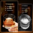 thumbnail image 4 of Ocalpur Clear Ice Ball Maker Mold, 4×2.4" Round Ice Balls, Silicone Tray with Lid, Easy Release for Whiskey, Black, 4 of 8