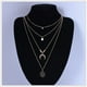 thumbnail image 3 of Fiudx Collar Elegante, Elegante Colgante de Aleación para Mujer, Elegante Dije de Disco Multicapa, Ideal para Fiestas, Regal Perfecto para La Familia, Tamaño Ajustable 50 a 80 Cm, Accesorio de Moda p, 3 of 6