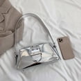 thumbnail image 4 of Bolso de hombro Bolsos de mujer Cuero de PU brillante Bolsos de moda para axilas Plata Sywqhk Para Estrenar, 4 of 9