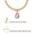 thumbnail image 3 of Desiderio Collar de gato con colgante de diamantes de imitación en forma de corazón, ligero y ajustable, con diamantes brillantes, linda niña, boda, fiesta de cumpleaños, 3 of 5