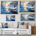 thumbnail image 4 of Designart "Meadow Cottage with Pond View III" Extra Large Landscapes Wall Art - Coastal Pink Landscape Cottage Entryway Wall Art Print, 4 of 4