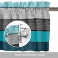 thumbnail image 6 of Ocean Ship Anchors Valance Curtain Blue Grey Gradient Wood Stripes Texture Window Valances Rod Pocket Short Curtains Window Treatments for Kitchen Bedroom Bathroom Laundry 60" x 14", 6 of 9