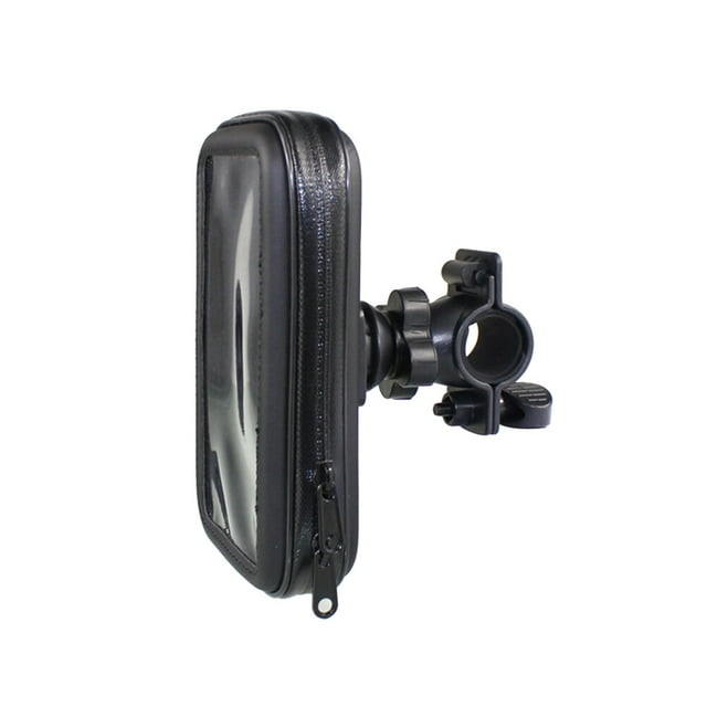 MasteelfCA Waterproof Bike Phone Mount Holder Pouch 360 Degrees Rotation Phone Stand Case - Size XL(Black)