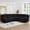 Black-M085, variant on Oversized Power Reclining Sectional Sofa with Wireless Charger,6-Seater Faux Fur Sectional with Hidden Cup Holders,Storage Console,USB & Type-C Ports,Grey