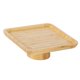 thumbnail image 1 of Soporte de bambú para tartas, bandeja de verduras, bandeja de frutas y tabla de quesos para fiestas. Amarillo 17x17x6cm, 1 of 9