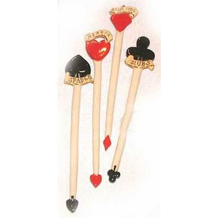 - Casino Swizzle Stick Set of 4 - Clayworks Blue Sky 2006