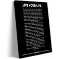 thumbnail image 2 of Live Your Life Poem Wall Art Modern Framed Motivational Quotes Poster Canvas Inspirational Wall Art Pictures Prints Framed (16x24 inch), 2 of 6
