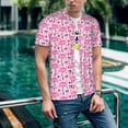 thumbnail image 6 of KLL Cool Flamingos for Men's Baseball Shirts,Short Sleeve Casual Shirts Button Down Shirt for Men Beach Summer Wedding Shirt-X-Large, 6 of 7