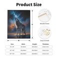 thumbnail image 2 of Sikiie Lonely Night Sky Wolf Print Canvas Decorative Hanging Painting, Anti-shrinkage Hanging Frame, Suitable for Home, Office Wall Decorations, 2 of 6