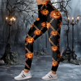 thumbnail image 5 of mgoYE Halloween Pjs Pants Women High Waist Printed Yoga Pants Holiday Tights Womans Leggings Size XXL, 5 of 7
