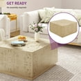 Dextrus Burl Wood Square Coffee Table, Natural Solid, Fully Assembled ...