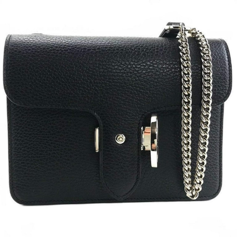 New Gucci Black Icon GG Interlocking Small Crossbody Bag 510304