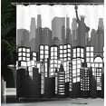 thumbnail image 4 of Ambesonne American Shower Curtain, National Architecture, 69"Wx75"L, Black White, 4 of 5