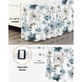 thumbnail image 3 of Abstract Blue Bed Skirt Brown Floral Vintage Watercolor Blossom Flowers Bed Skirts California King 18 Inch Drop, Wrap Around Dust Ruffle&nbsp;Bedskirt with Adjustable Elastic Belt for Queen Beds, 3 of 7