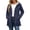A Navy, variant on Rain Coats for Women Ndbuld Women's Large-sized Mid-length Waterproof Jacket With Hood And Raincoat With Striped Lining Pink M