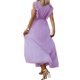 thumbnail image 3 of SAYOO Vestidos Largos de Manga con Volantes con cinturón para Mujer Verano, Vestidos de Gasa Plisados con Cuello en V de Color Sólido Casual SAYOO casual, 3 of 7