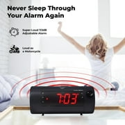Sonic Alert - Sonic Blast Digital Projection Alarm Clock, Bluetooth Speaker, USB Charging Port - Black