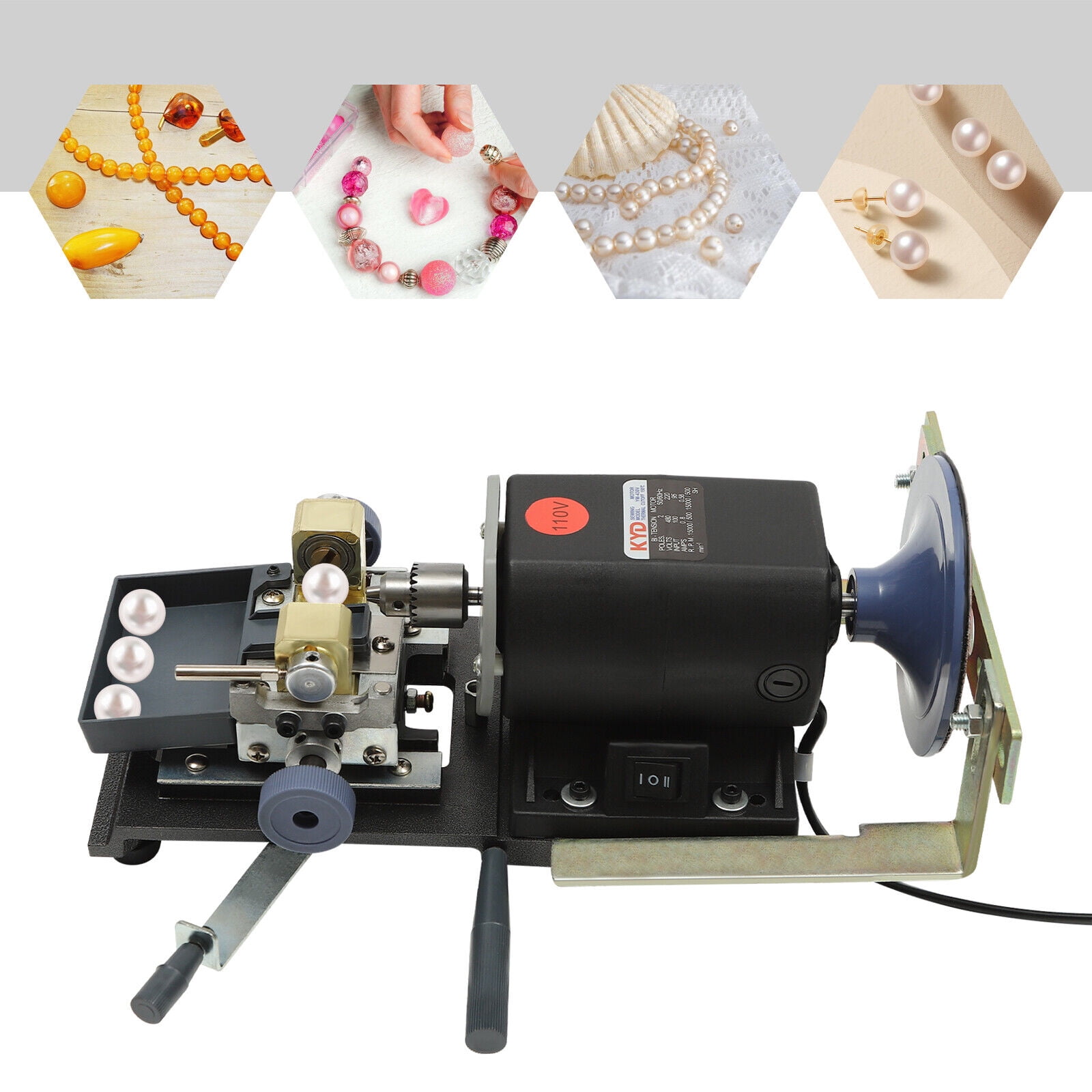 TFCFL Pearl Holing Drill Machine Electric Pearl Amber Jewelry Tool Drilling Machine
