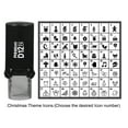 thumbnail image 1 of Printtoo Personalized&nbsp;Christmas Theme Icons&nbsp;Round Rubber Stamp Self Inking Stamper 12 mm-Black, 1 of 7