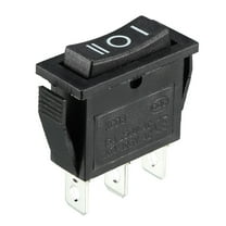 250V/15A 125V/20A 3P ON/OFF/ON 3 Position Snap-in Boat Rocker Switch Black