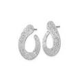 thumbnail image 2 of Sterling Silver Textured Tapered Teardrop Post Earrings for Women, 2 of 5