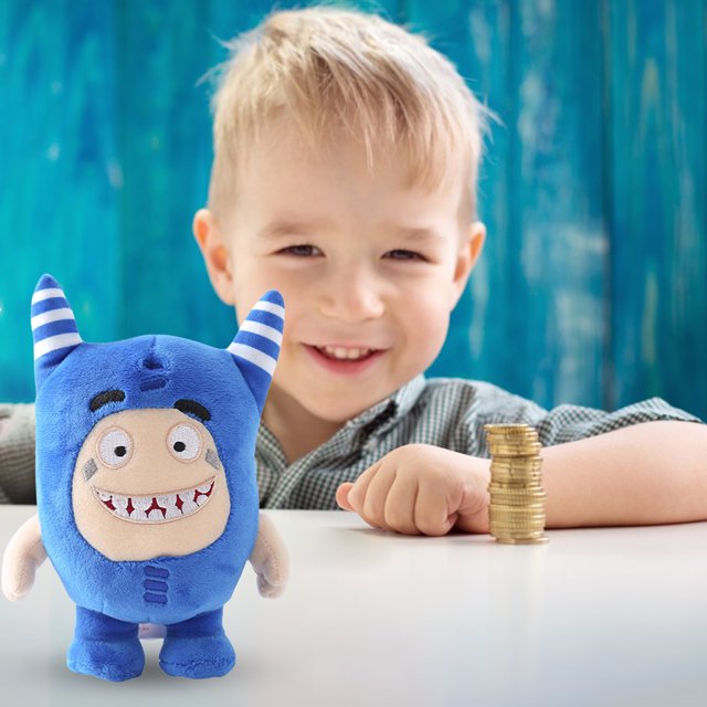Oddbods juguetes de peluche de 18 cm mini figuritas para niños y niñas (azul)