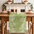 thumbnail image 2 of Table Runner 48 Inches Long for Kitchen Dining, Sage Green Leaves Dresser Scarf Farmhouse, Dining Table Decorations for Wedding/Parties, Summer Botanical Pastoral 13 x 48 In, 2 of 8