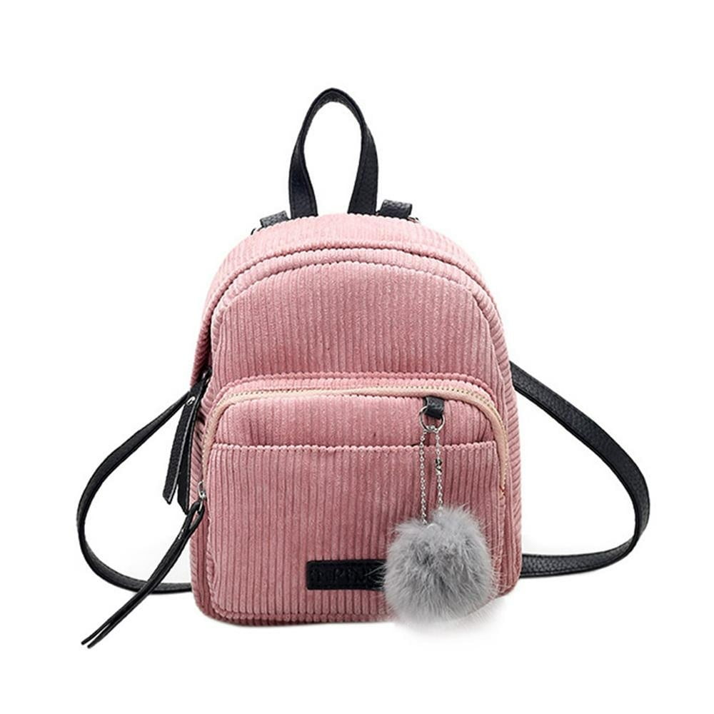 Black velvet pink backpack deals