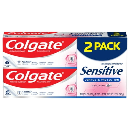 Colgate Sensitive Toothpaste, Complete Protection, Mint Clean, 6 Oz, 2 Pack