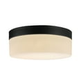 thumbnail image 4 of Globe Electric Mark 23-Watt Black LED Integrated Outdoor Flush Mount Ceiling Light with Frosted Glass Shade, 44658, 4 of 7