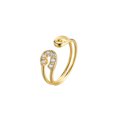 thumbnail image 5 of Women's S925 Silver Paper Clip Ring Adjustable Opening Fashion Personality Ring for Her Gold or Silver Tone Trendy Jewelry Design, 5 of 5