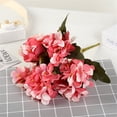 thumbnail image 2 of Simulación de hortensias de tela de Bonquet, adorno floral artificial, decoración de flores para sala de bodas 2 piezas Yuarrent HA8016-00B, 2 of 6