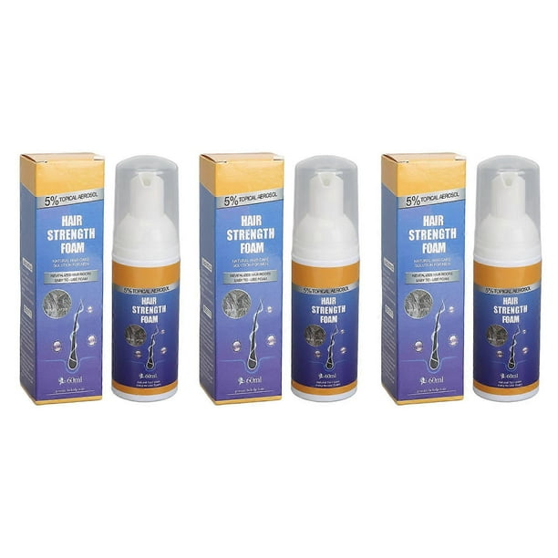 Set of 3 hair mousses, repairing, moisturizing, volumizing and cleansing for hair, 60 ml