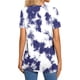 thumbnail image 4 of mfyjkho Tops Para Salir, Top/Camiseta De Manga Corta Con Cuello En V, Botones Y Rayas Degradadas Para Mujer Tops Para Hacer Ejercicio Para Mujer L, 4 of 6