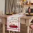 thumbnail image 2 of Table Runners 72 Inches Long Dress Scarves, Valentine's Day Farmhouse Kitchen Table Runner, Coffee Tablerunners, Love Heart Roses Romantic Wooden 16x72 Inch, 2 of 9