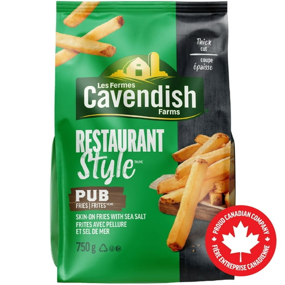 Cavendish Farms Restaurant Style Pub Fries | Made in Canada | Proud Canadian Company, 750 g