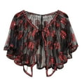 thumbnail image 1 of Wweixi Châle pour Femmes avec Paillettes Châles Rétro Foulard pour Mariage Fête Maille Ample Cape Châle Robe Enveloppée C, 1 of 6