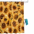 thumbnail image 2 of Shower Curtain for Bathroom Watercolors Farm Sunflowers Waterproof Bath Curtains Shower Curtains with Hooks,Orange Country Floral Art Bathroom Curtain Privacy Drapes for Bathtubs Toilet 72x72in, 2 of 9