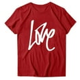thumbnail image 2 of RKSTN Valentine's Day T Shirts for Women Cotton Oversized Crewneck Heart Graphic Print Short Sleeve Shirt Pullover Tops Womens Casual Valentine Print Round Neck Regular Fits Comfy Summer Tee Shirts, 2 of 9
