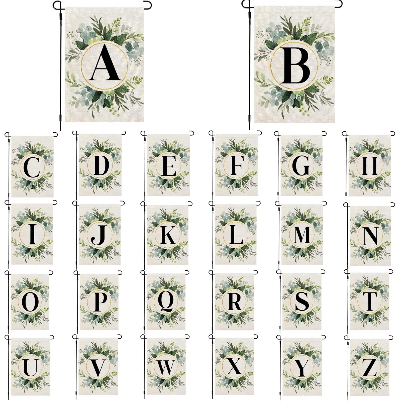 ANLEY Monogram Letter P Gartenflagge | Doppelseitig, Wetterbeständig, 18 X 12,5 Zoll | Personalisiert