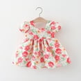 thumbnail image 2 of JoyHoop Girl'S Summer Dress Ruffle Sleeve A-Line Tiered Swing Casual Cute Twirl Sundress, 2 of 10