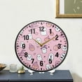 thumbnail image 4 of Yayeee Wall Clock Battery Operated 9.5" Silent Non-Ticking for Living Room, Pink Halloween, 4 of 8