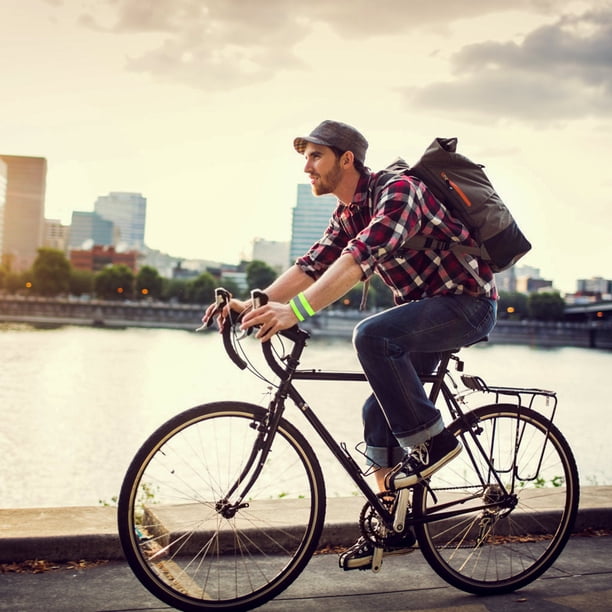 Naisfei 6 Brassards Réfléchissants Haute Visibilité – PVC, Vert, Pour Running, Vélo, Enfants Et Adultes