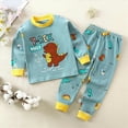 thumbnail image 2 of Gubotare Kids Pjs Girls' Cozy Long Sleeve Pajama Set - Adorable 2-Piece Sleepwear for Little Girls 5T 6T (Green,5-6 Years), 2 of 6