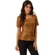 thumbnail image 1 of Blusa de Cuadros con Cuello Cuadrado para Mujer Allegra K Marrón L, 1 of 6